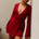 LILLA MINI WRAP DRESS  - CHERRY RED