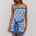 LILLIANNA STRAPLESS MINI DRESS - LOLA BLUE