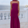 LILLIE CORSET MAXI DRESS - PLUM