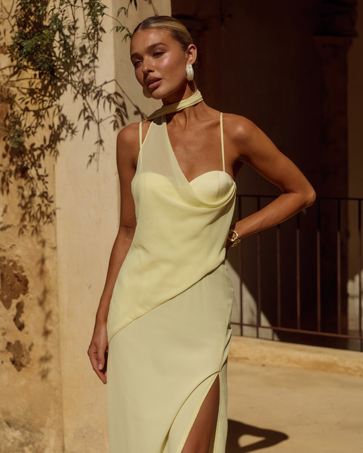 LIORA DRAPED SCARF MAXI DRESS - BUTTER - LIORADRAPEDSCARFMAXIDRESS-BUTTER-3