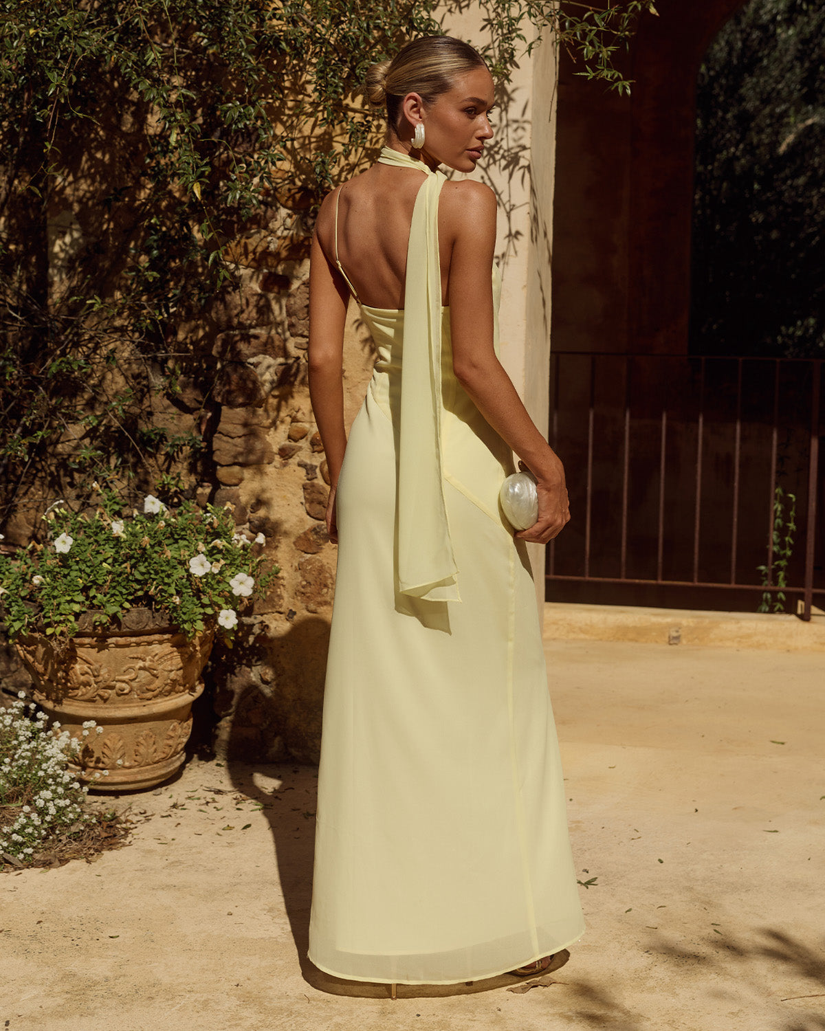 LIORA DRAPED SCARF MAXI DRESS - BUTTER - LIORADRAPEDSCARFMAXIDRESS-BUTTER