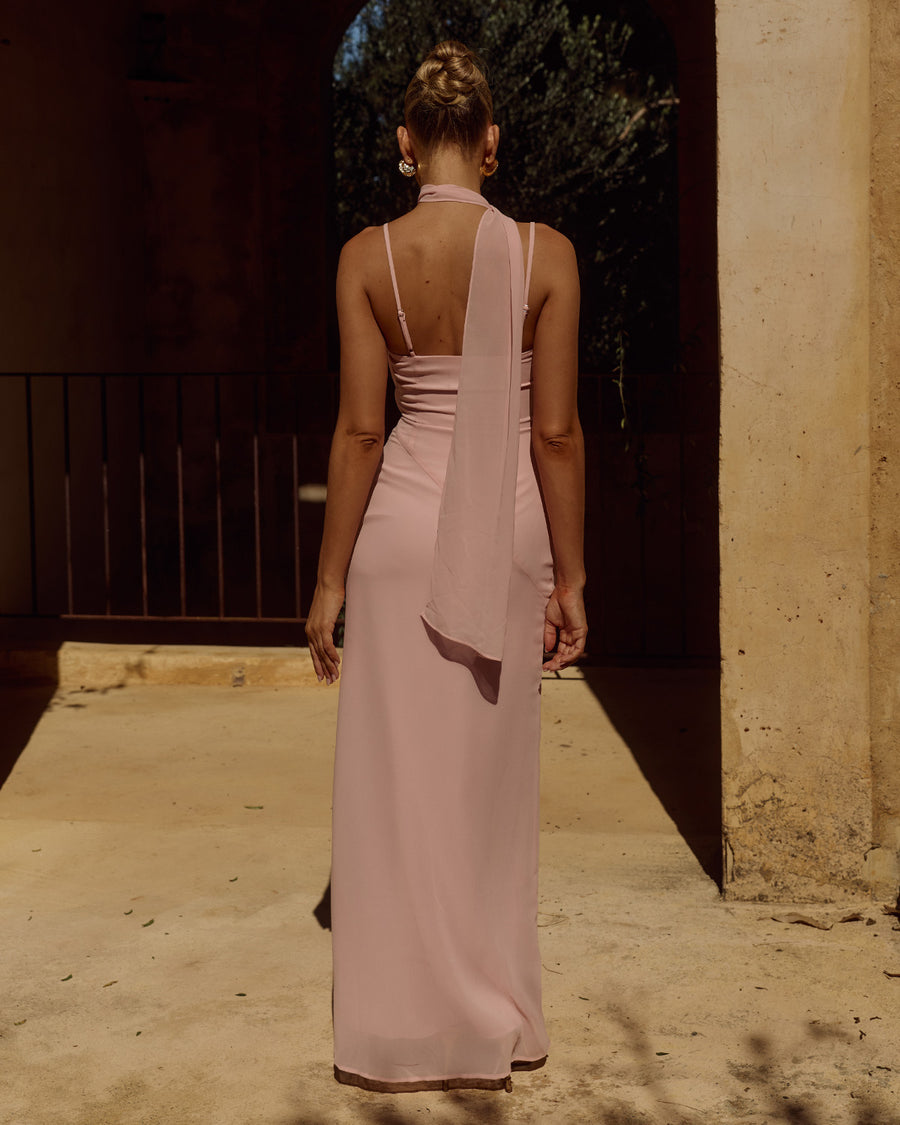 LIORA DRAPED SCARF MAXI DRESS - PINK - LIORADRAPEDSCARFMAXIDRESS-PINK_-4
