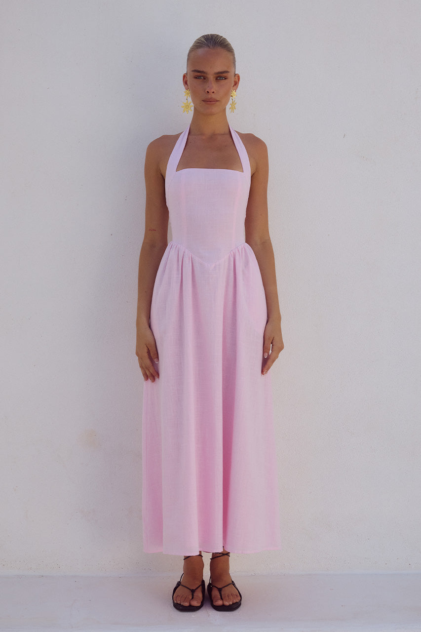 LOCKLEA MIDI DRESS - PINK - LOCKLEADRESSPINK