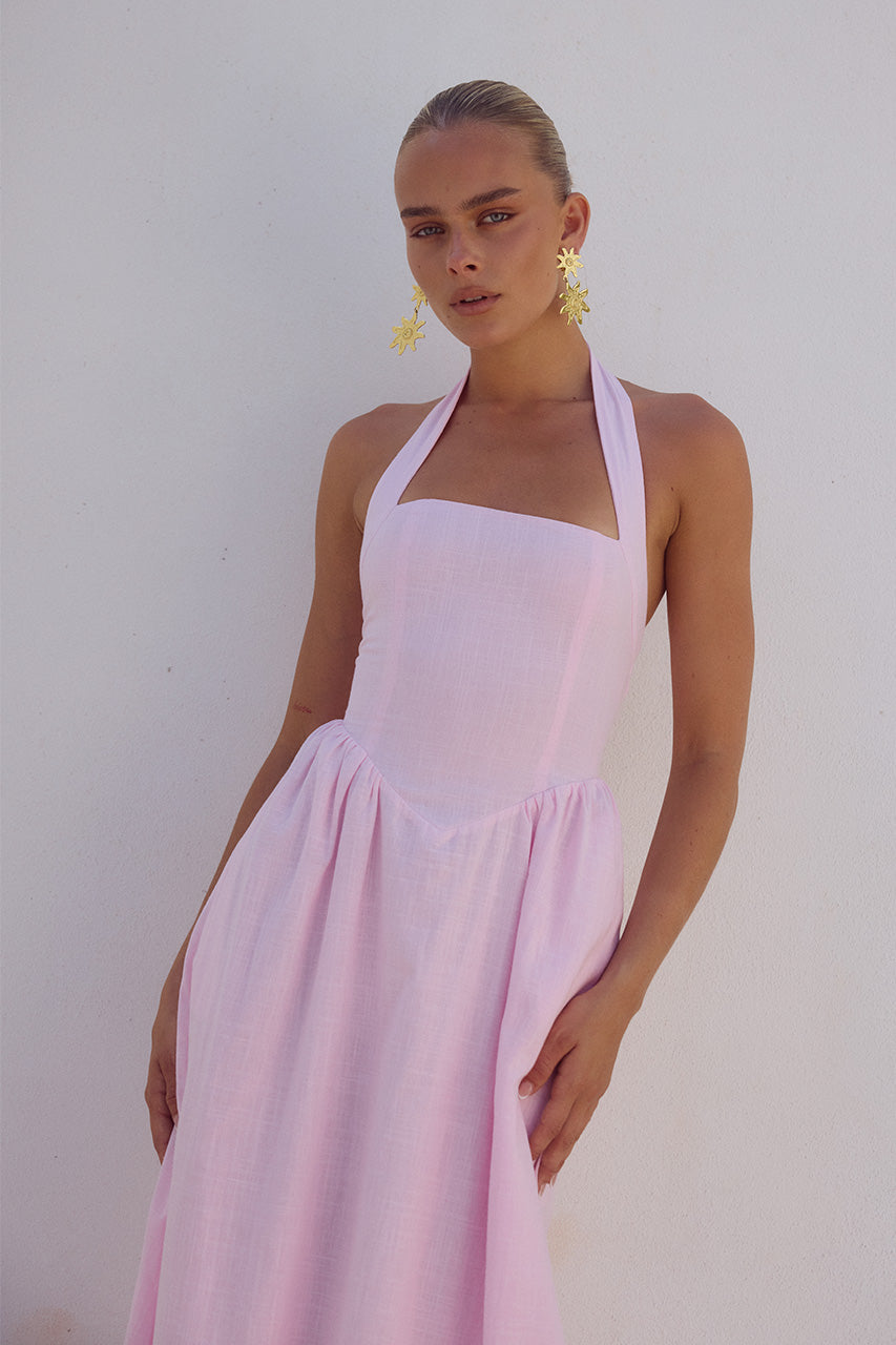 LOCKLEA MIDI DRESS - PINK - LOCKLEADRESSPINK_1