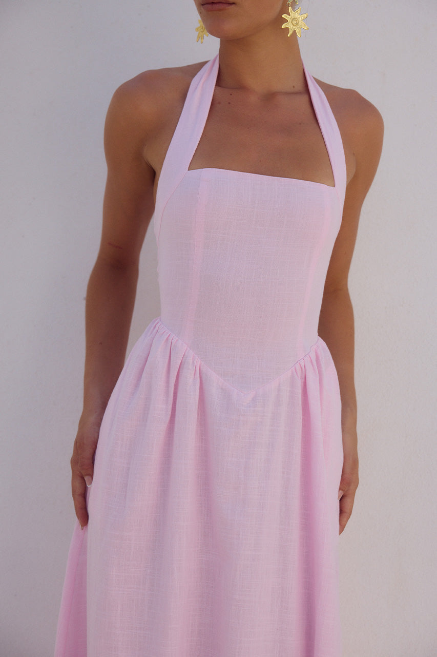 LOCKLEA MIDI DRESS - PINK - LOCKLEADRESSPINK_2