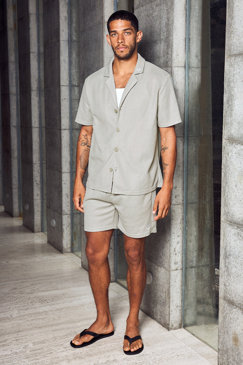 LOGAN SHORT SLEEVE SHIRT - SAND - LOGANSHO9RTSLEEVESHIRTxLOGANDRAWSTRINGSHORT-SAND-2