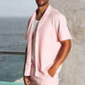 LOGAN SHORT SLEEVE SHIRT - PINK
