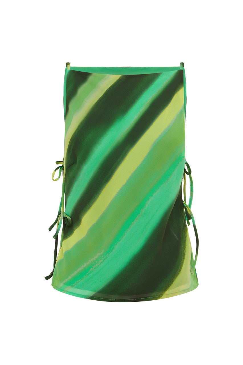 LORALEI TOP - GREEN STRIPE - LORALEITOPGREENSTRIPE