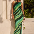 LORALEI MAXI SKIRT - GREEN STRIPE