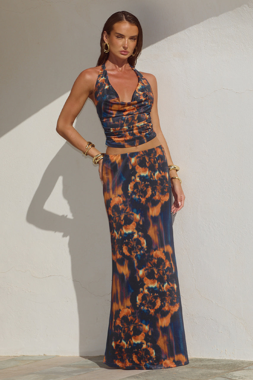 LOTUS LOW WAIST MAXI SKIRT - VALINA ORANGE - LOTUS-COWL-HALTER-TOP-X-LOTUS-LOW-WAIST-MAXI-SKIRT---VALINA-ORANGE-_4