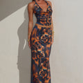 LOTUS LOW WAIST MAXI SKIRT - VALINA ORANGE