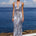 LOTUS HALTER COWL MAXI DRESS - STEEL VIPER