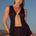LOUI SLEEVELESS OPEN FRONT KNIT TOP - BLACK