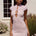 LUANI MANDARIN COLLAR MINI DRESS - MUSK