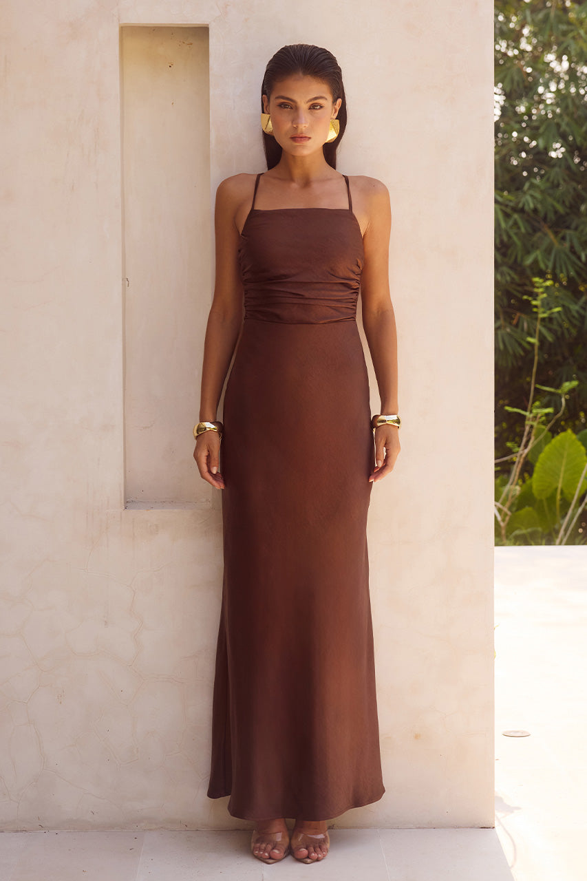 LUCIENNE MAXI DRESS - CHOCOLATE - LUCIENNEMAXIDRESSCHOCOLATE_1