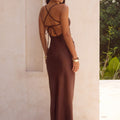 LUCIENNE MAXI DRESS - CHOCOLATE