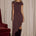 LUI ASYMMETRICAL HEM MIDI DRESS - BITTER CHOCOLATE
