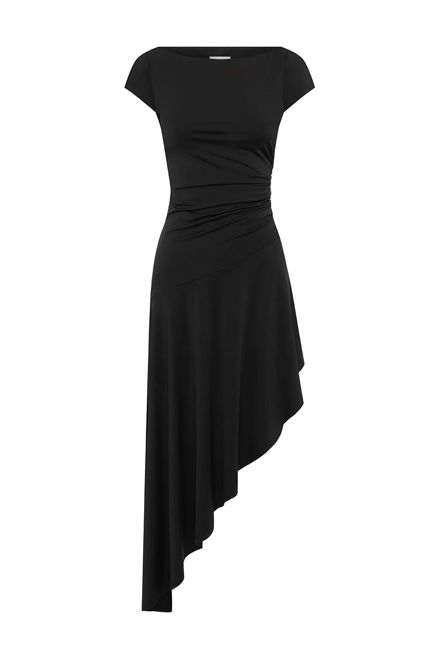 LUI ASYMMETRICAL HEM MIDI DRESS - BLACK - LUIASYMMETRICALHEMMIDIDRESSBLACK_9_c0f99b85-70a8-4627-b1cc-cb93f0de63c9