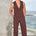 LUKA WIDE LEG TAILORED PANTS - CHOCOLATE