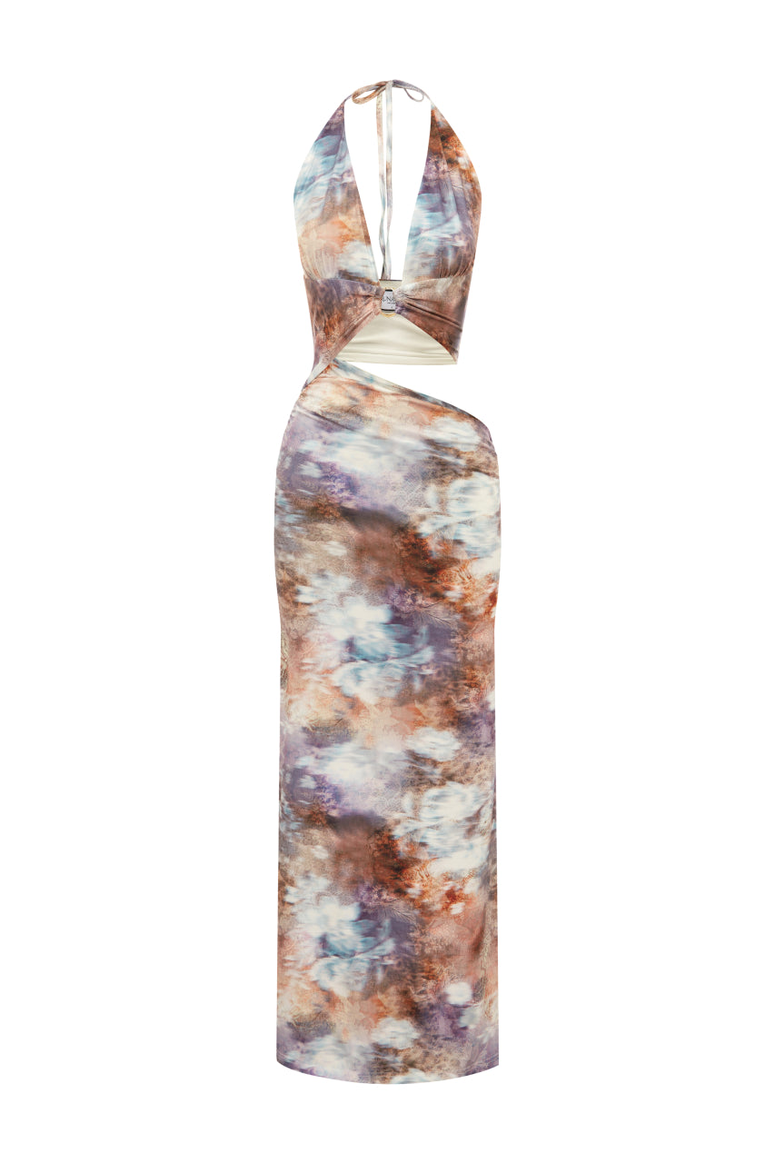 LUMIA HALTER CUTOUT MAXI DRESS - ZARLA CHOC - LUMIAHALTERCUTOUTMAXIDRESS-ZARLACHOC1