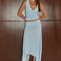 LUNE HANDKERCHIEF MIDI SKIRT - MIST