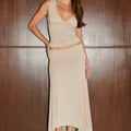 LUNE HANDKERCHIEF MIDI SKIRT - STONE
