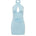 LUSH CROSS OVER HALTER MINI DRESS - SKY BLUE