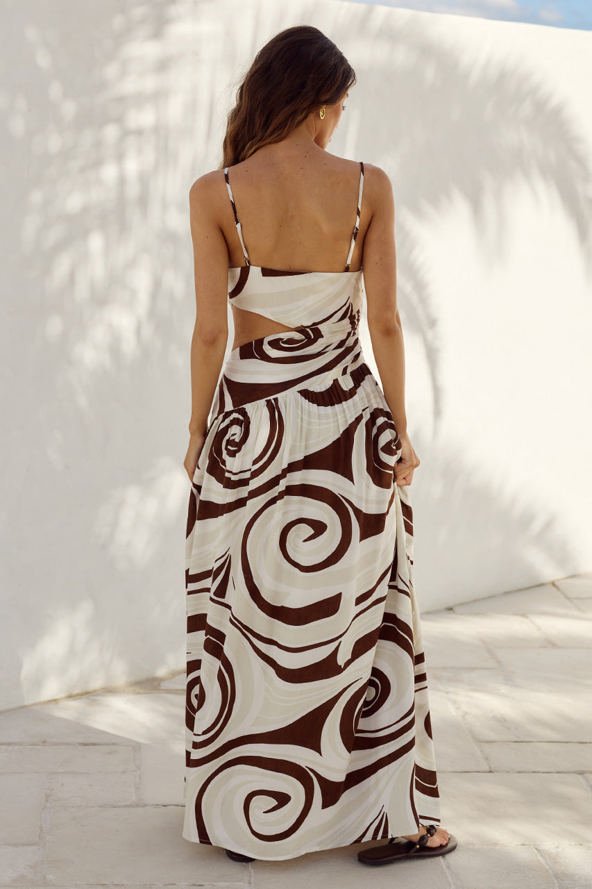 LYLA ASYMMETRICAL MAXI DRESS - RITAL SWIRL CHOC - LYLAASYMMETRICALMAXIDRESS-RITALSWIRLCHOC-09