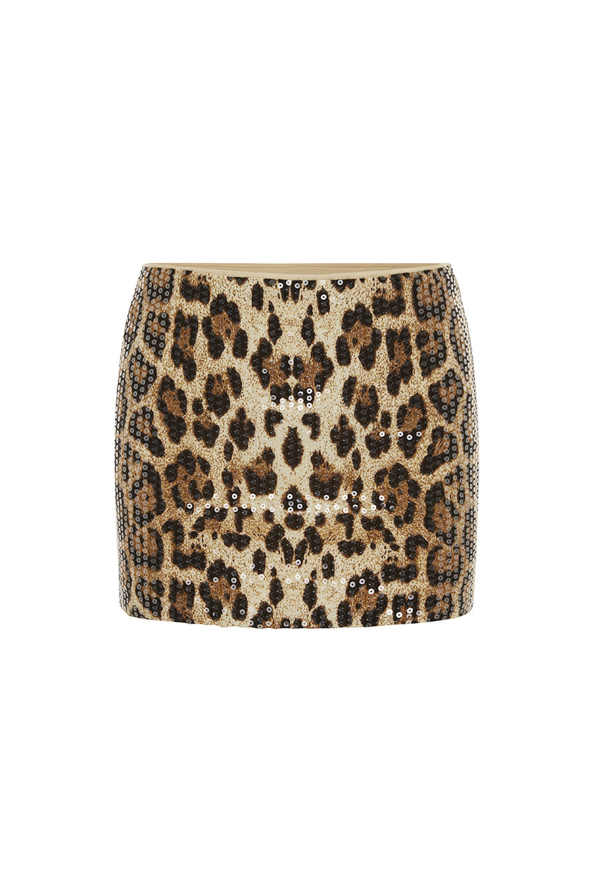 LYRA MINI SKIRT - LEOPARD PRINT - LYRAMINISKIRT