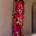 MABELLA HALTER MAXI DRESS - SKYE BLACK