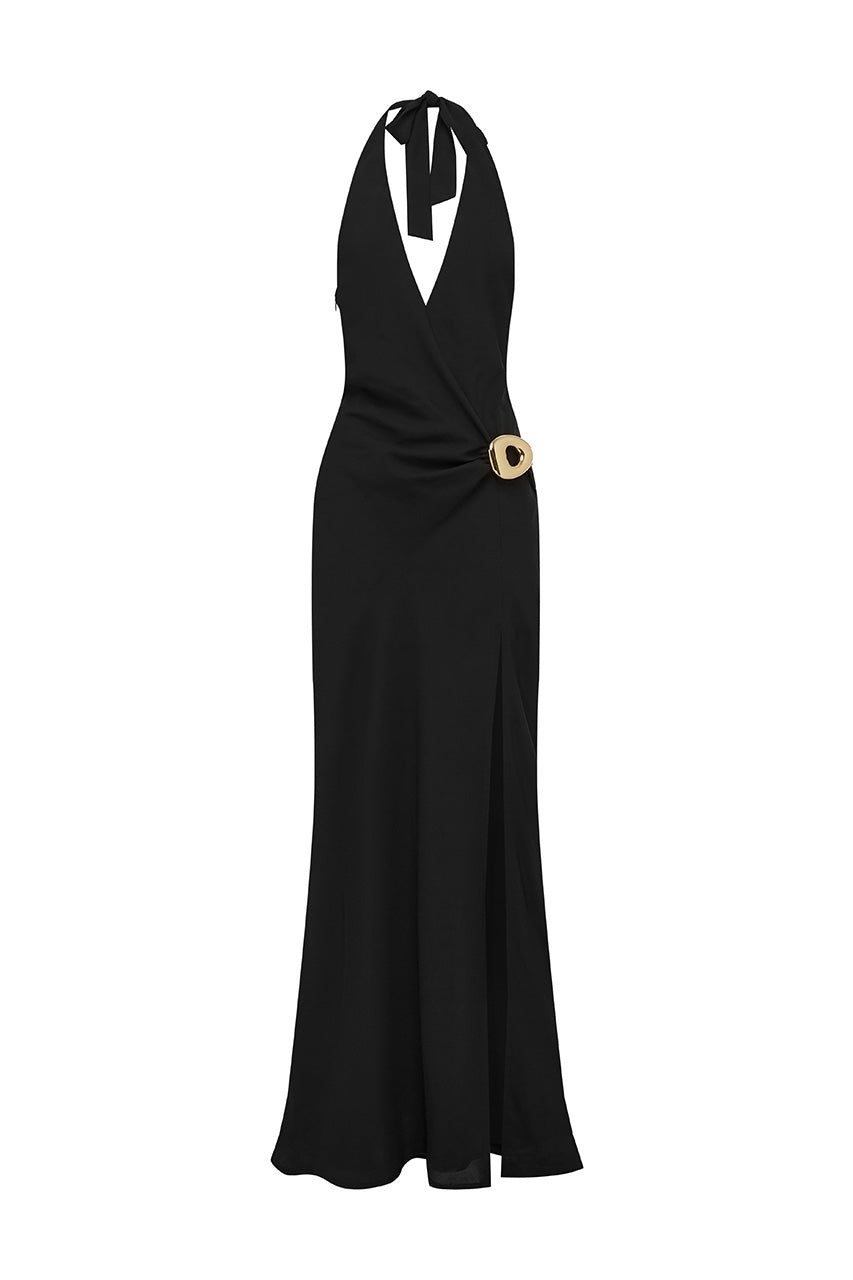 MABELLA HALTER MAXI DRESS - BLACK - MABELLAHALTERMAXIDRESSBLACK