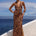 MABELLA HALTER MAXI DRESS - MENDEZ BROWN