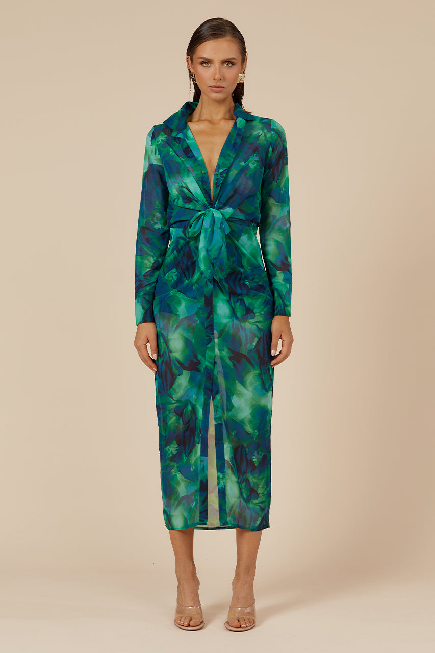Calista Shirt Dress - Green - MADDY_POLLARD_RATL_JUNE-285