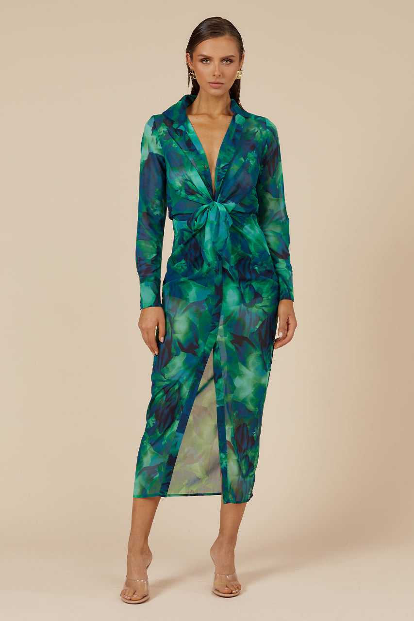 Calista Shirt Dress - Green - MADDY_POLLARD_RATL_JUNE-286