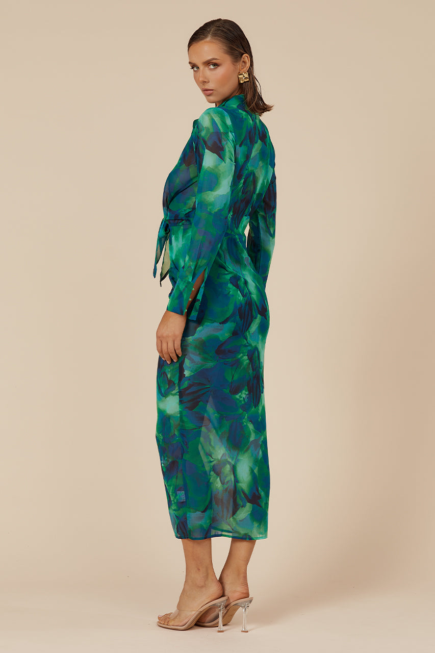Calista Shirt Dress - Green - MADDY_POLLARD_RATL_JUNE-287