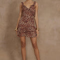 ROMELLY MINI DRESS - LEOPARD PRINT
