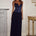 BRIELLE STRUCTURED MAXI DRESS - NAVY