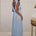 LUCILLE HIGH NECK MAXI DRESS - SKY BLUE