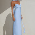 MADELEINE STRAPLESS MAXI DRESS - SKY BLUE
