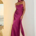 MADELEINE STRAPLESS MAXI DRESS - PLUM