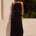 MADELENA MIDI DRESS - BLACK
