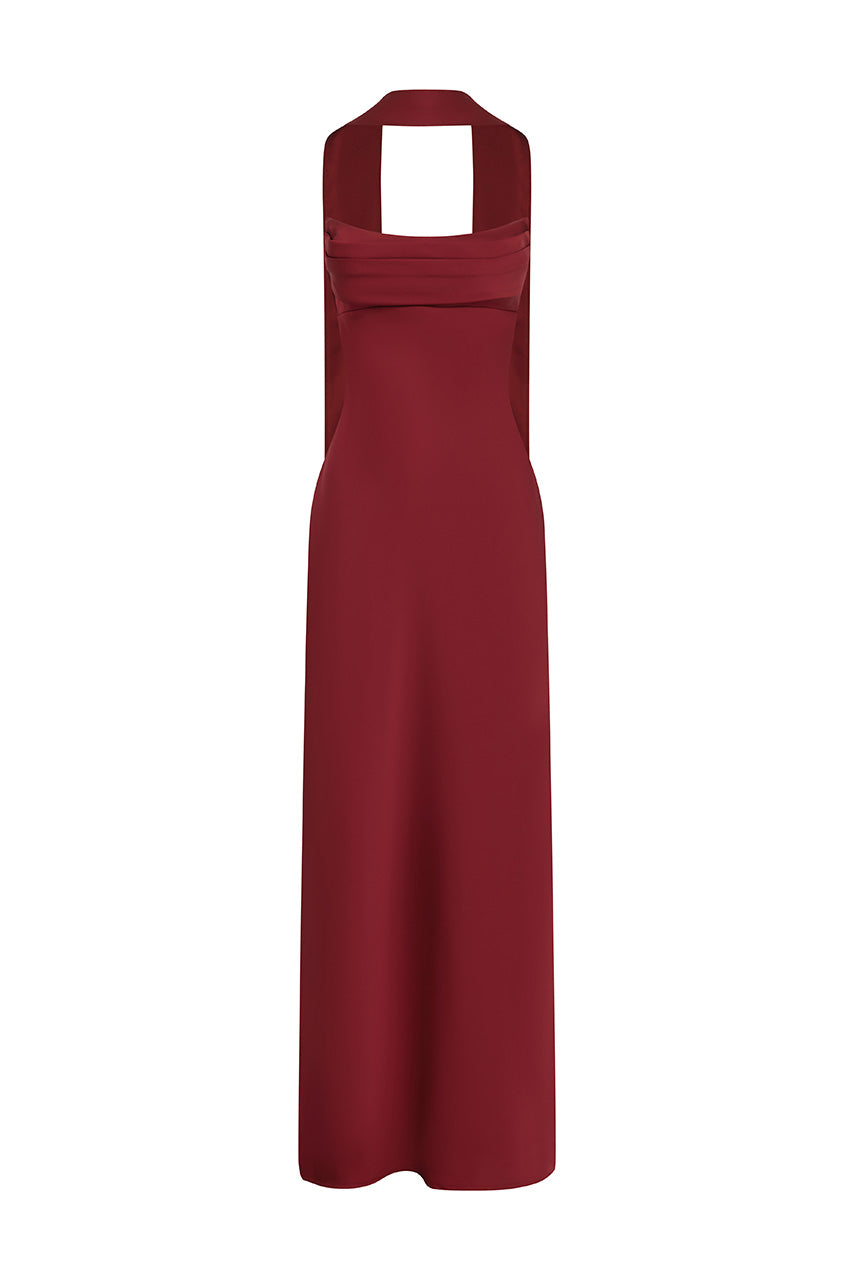 MADELEINE STRAPLESS MAXI DRESS - CHERRY - MAELEINEMAXIDRESS-CHERRY