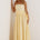 MAEVE STRAPLESS SIDE TIE MAXI DRESS - BUTTER