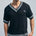 MAKKA V-NECK SHORT SLEEVE KNIT TOP - BLACK