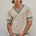 MAKKA V-NECK SHORT SLEEVE KNIT TOP - SAND