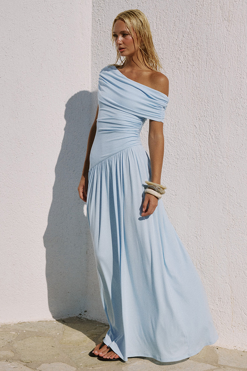 MALANI ONE SHOULDER MAXI DRESS - BLUE - MALANIONESHOULDERMAXIDRESS-BLUE-2