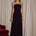 MALONE RUCHED STRAPLESS MAXI DRESS - BLACK