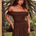 MANALLA MINI DRESS - BROWN