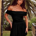 MANALLA MINI DRESS - BLACK