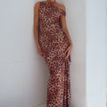 MARA MAXI DRESS - LEOPARD PRINT